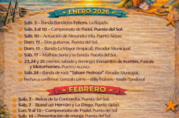 Balneario La Concordia: actividades enero y febrero 2026